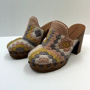 Lucky Brand Immia Womens Crochet Closed Toe Mule NWOT Size 6